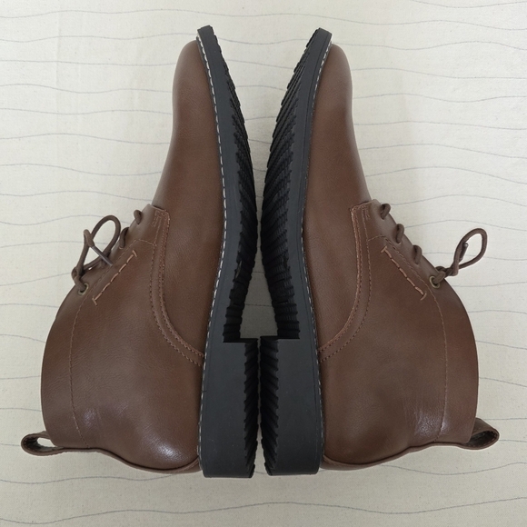 GUESS Mens Faux Leather Brown Ankle Dress Boots Shoes GMTINLY-R Size 8.5 NEW main image 8